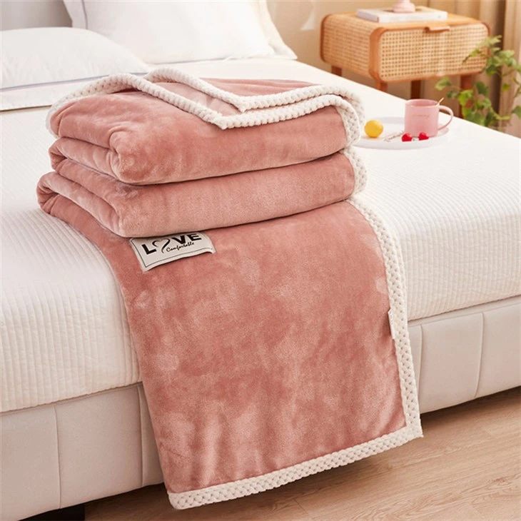 100% Polyester Microfiber Coral Fleece Blanket