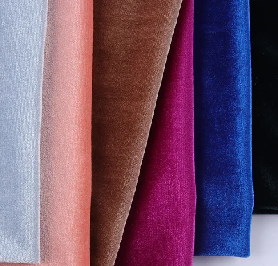 90%polyester 10%spandex Velvet Fabric