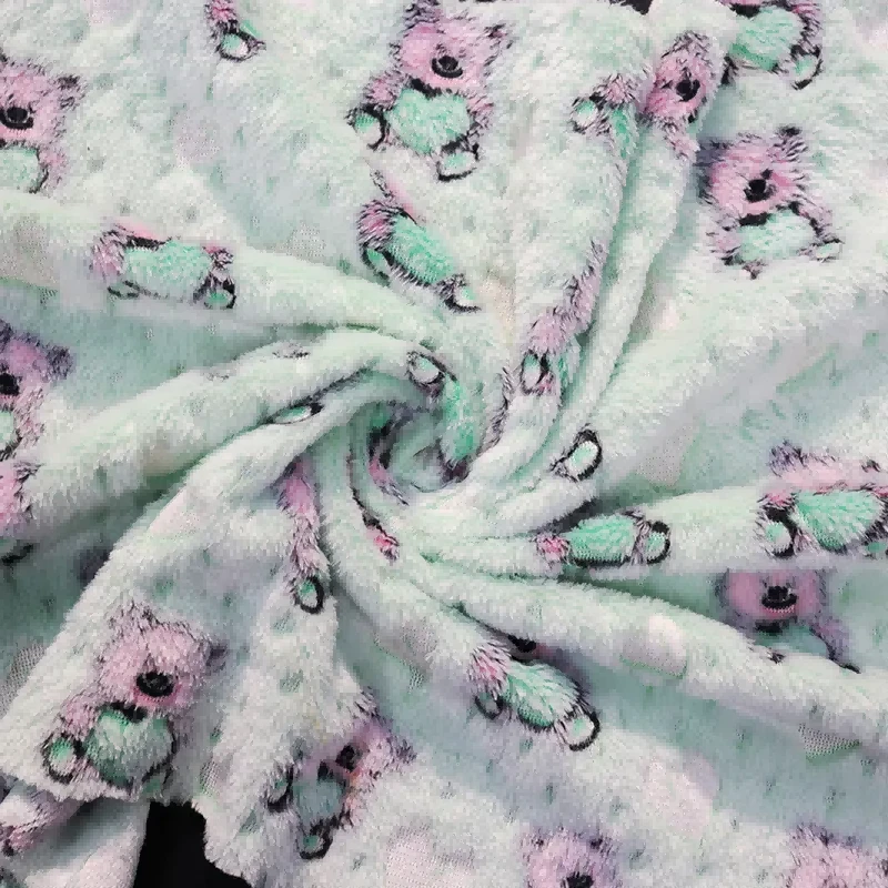 Embossed Teddy Xyooj Sau Coral Fleece Npuag