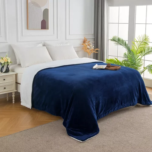 Stain Resistant Sov Flannel Daim Npog