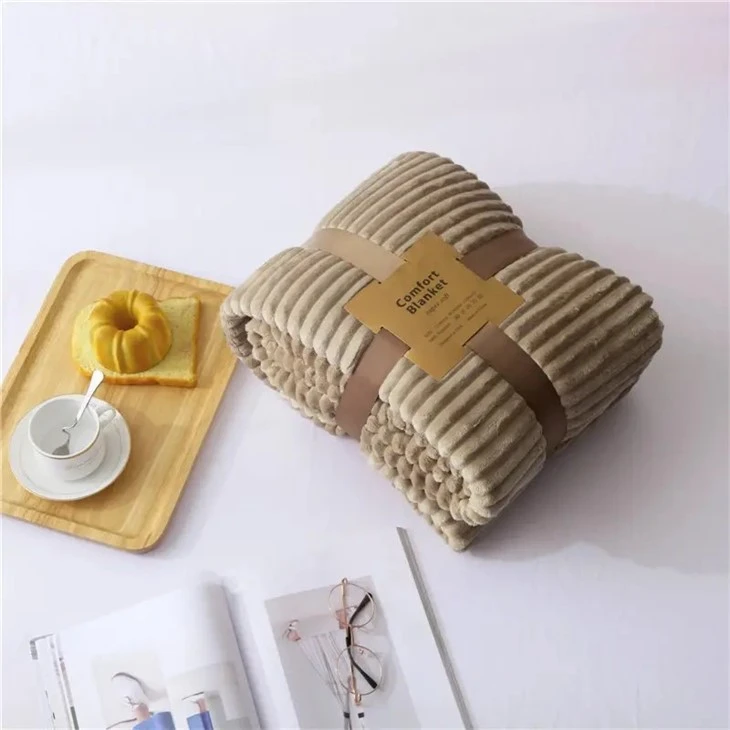 China Flannel Fleece Double Side Fabric Blanket