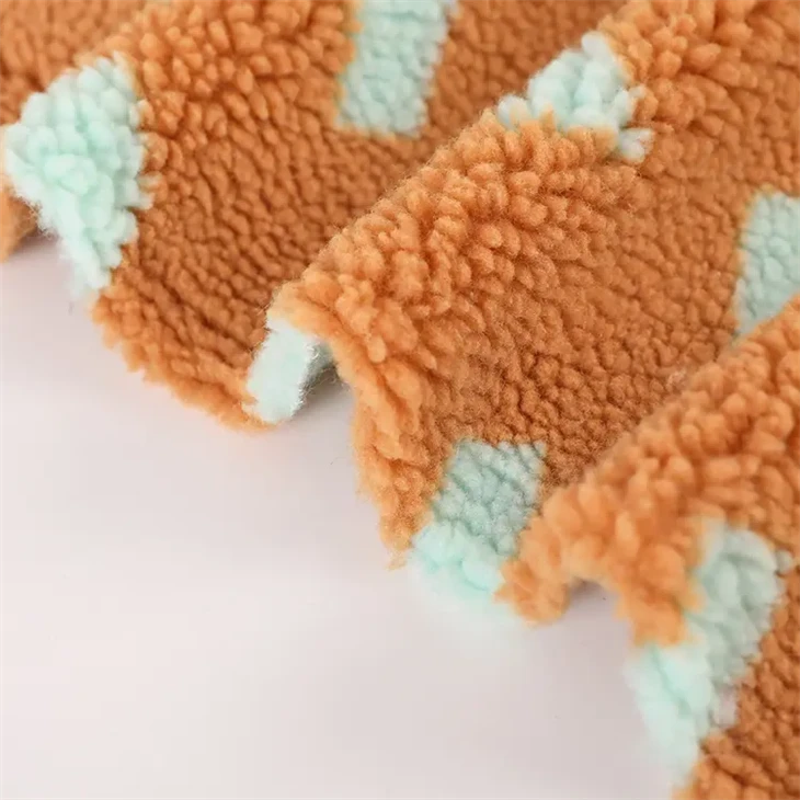 Leopard Print Fleece Knitting Sherpa Fabric in stock