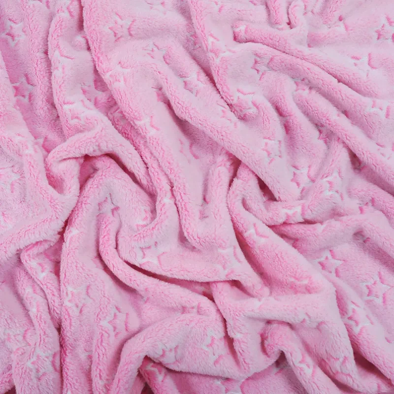 Multicolor Embossed Printed Flannel Coral Fleece