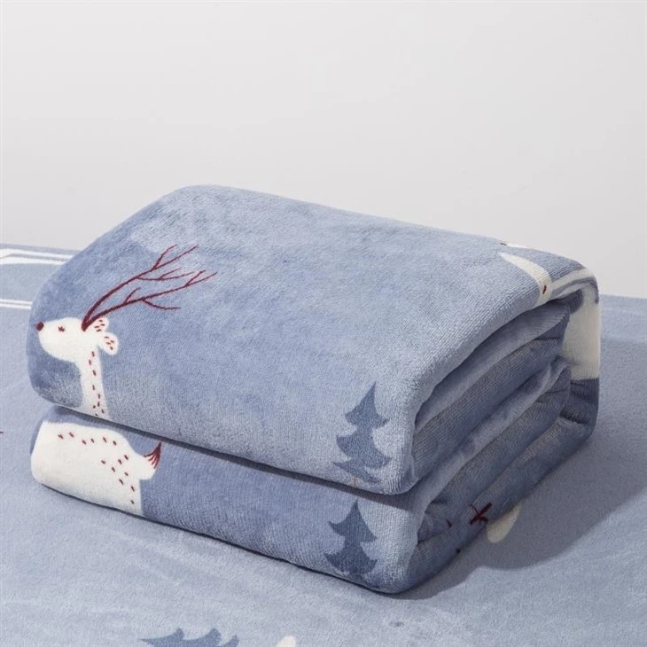 blue coral fleece blanket