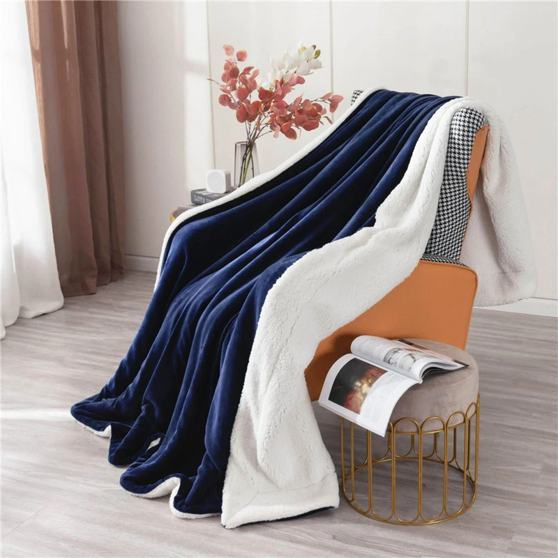Portable Thiab Foldable Sherpa Blanket