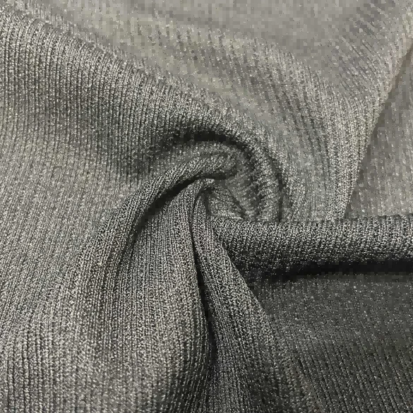 Recycled Knitted Rib Stretch Fabric