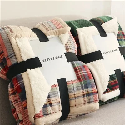 Christmas Plaid Sherpa Blanket
