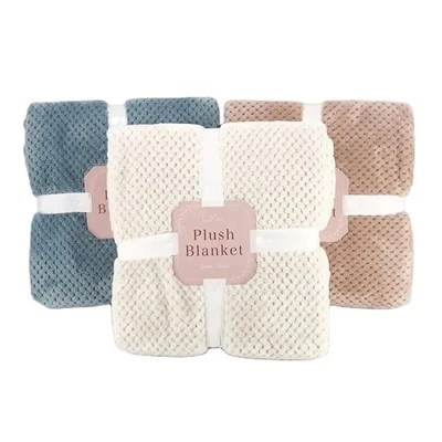 Flannel Blanket Poj huab tais Size