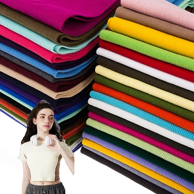 Rib Knit Jersey Fabric