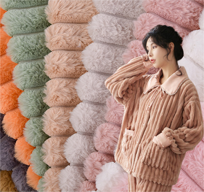 Stripe Luav Faux Fur Fabric