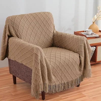 Jacquard Tassel Blanket