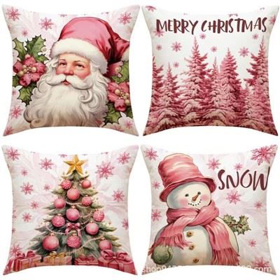 Paj ntaub Christmas Velvet Pillow Cover